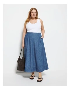 Theresa Skirt in Chambray