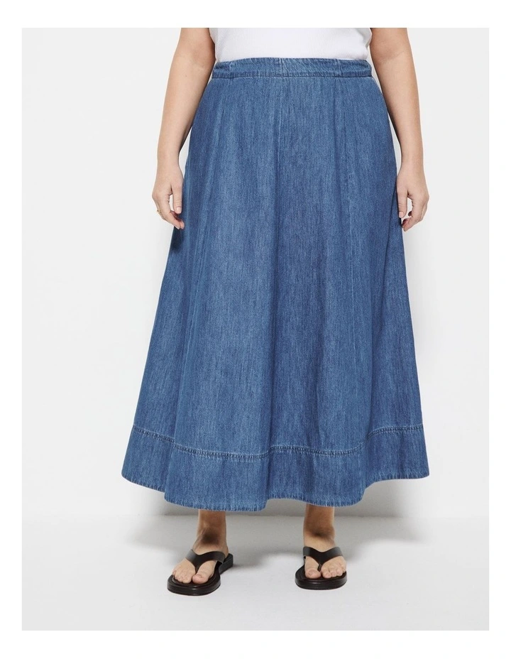 Theresa Skirt in Chambray image 2
