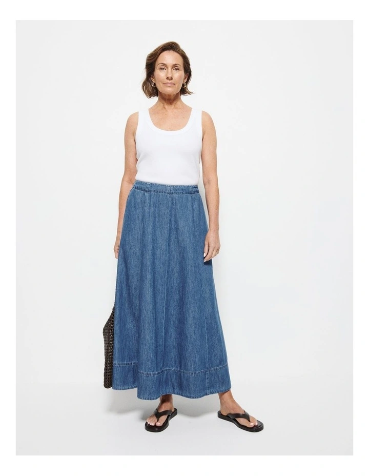 Theresa Skirt in Chambray image 5