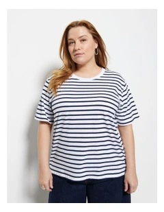 Dani Tee in Navy Stripe