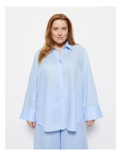 Linen Shirt in Powder Blue