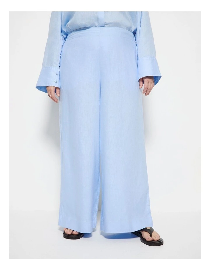 Linen Pant in Powder Blue image 2