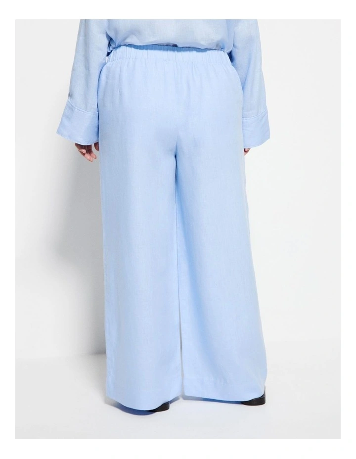 Linen Pant in Powder Blue image 4
