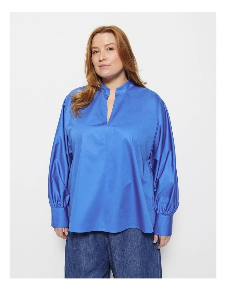 Gina Shirt in Riviera Blue image 1