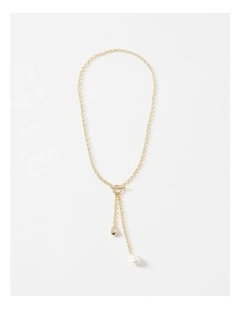 Gigi Pearl Necklace in Gold