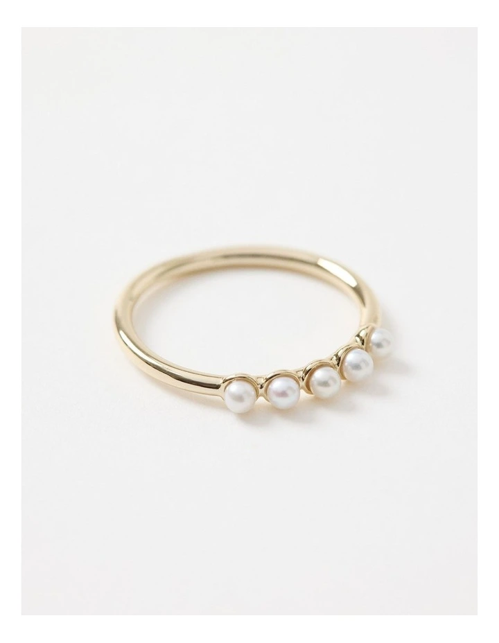 Gigi Pearl Ring in Gold image 1