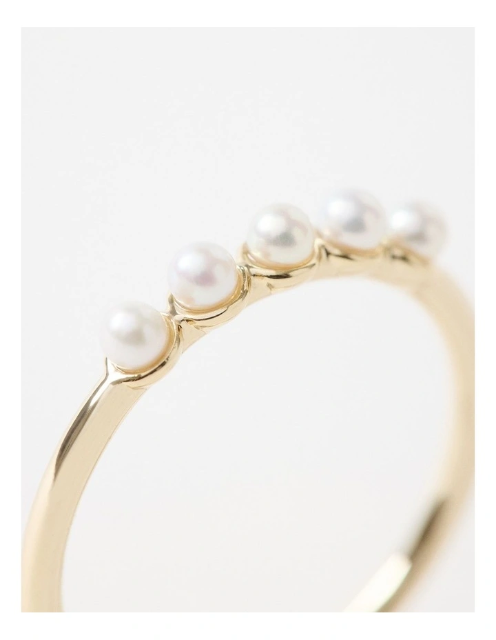 Gigi Pearl Ring in Gold image 3