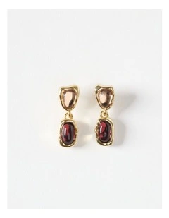 Eva Mini Drop Earrings in Gold