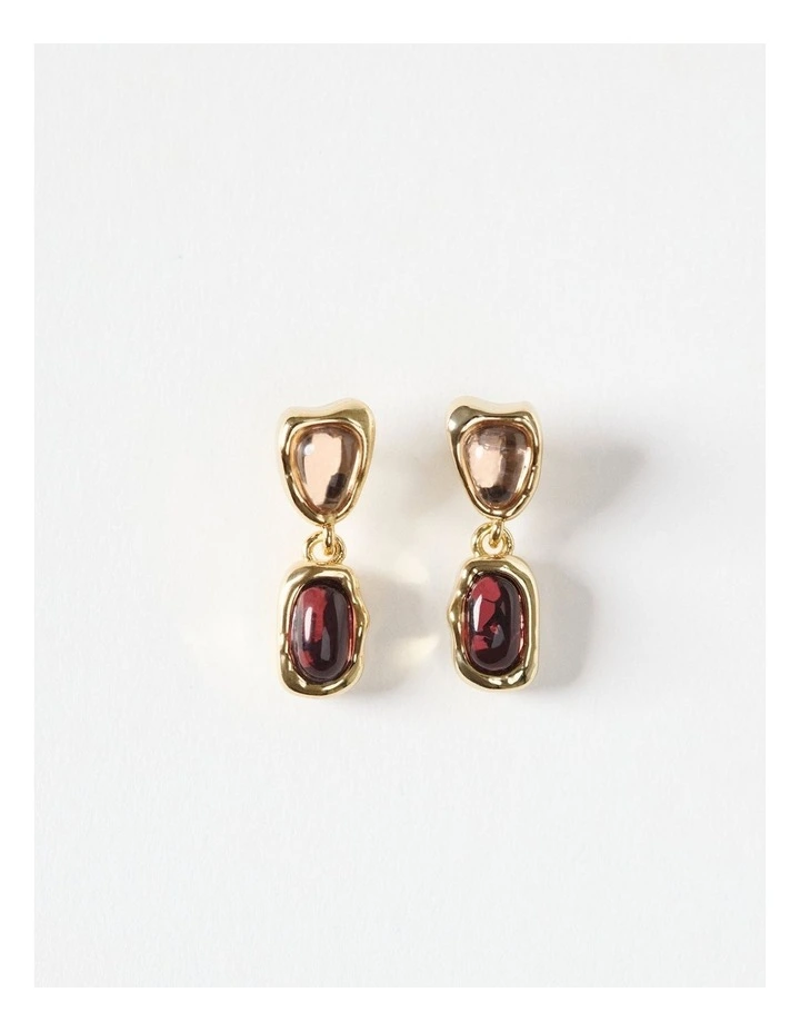 Eva Mini Drop Earrings in Gold image 1