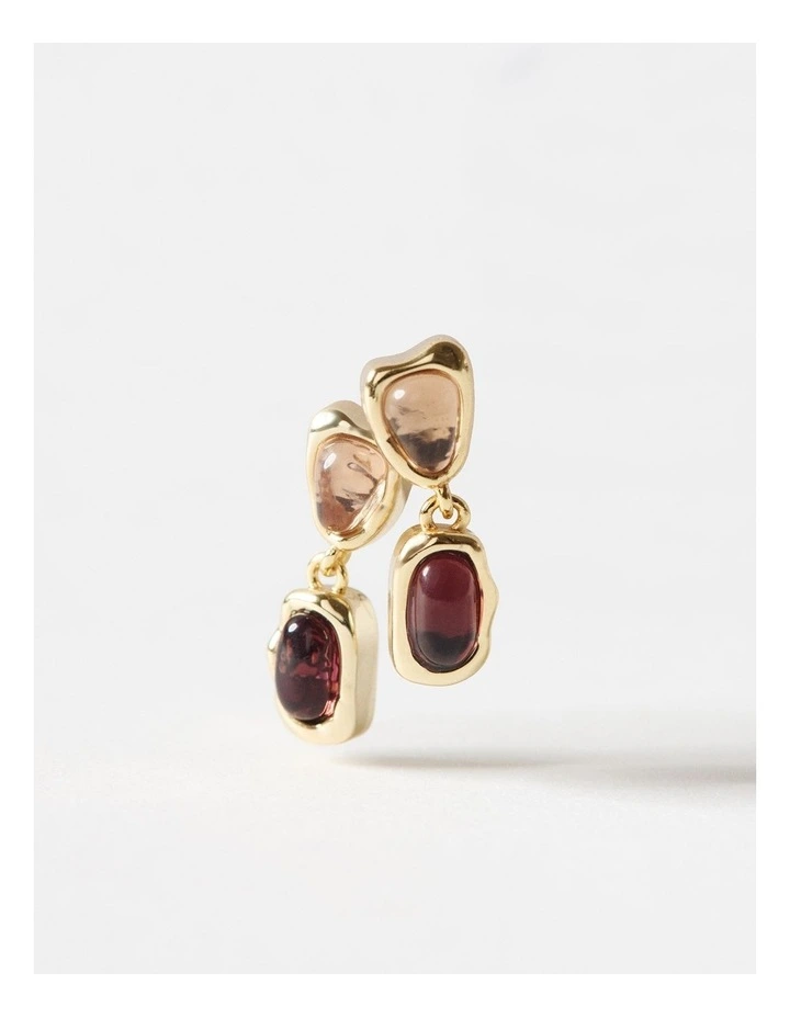 Eva Mini Drop Earrings in Gold image 3