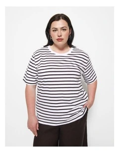 Dani Tee in Bitter Chocolate Stripe