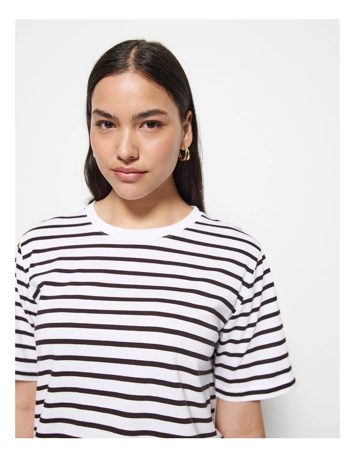 Dani Tee in Bitter Chocolate Stripe image 5