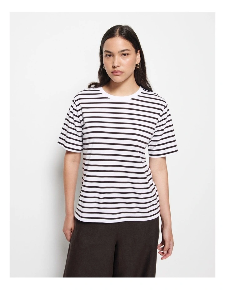 Dani Tee in Bitter Chocolate Stripe image 6