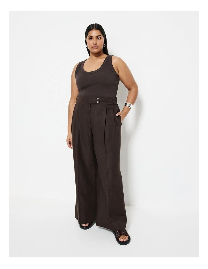 The Cotton Rib Tank in New Bitter Chocolate image 4