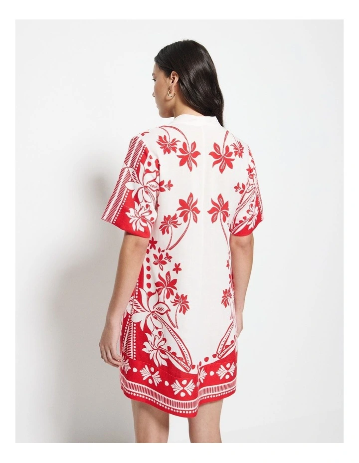 Nadia Dress in Red Palm Print image 7