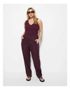 Stephanie Pant in Plum