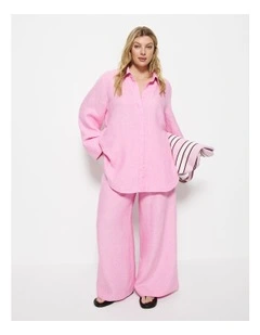 Linen Pant in Candy Pink