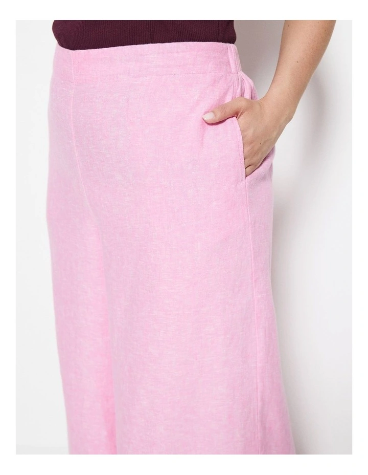 Linen Pant in Candy Pink image 3