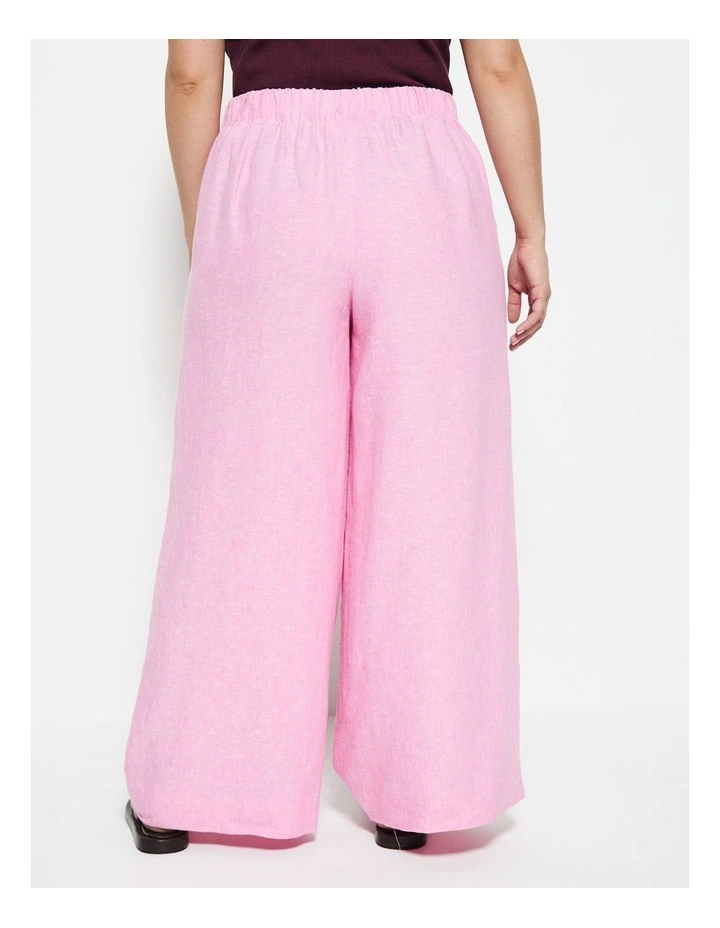 Linen Pant in Candy Pink image 4
