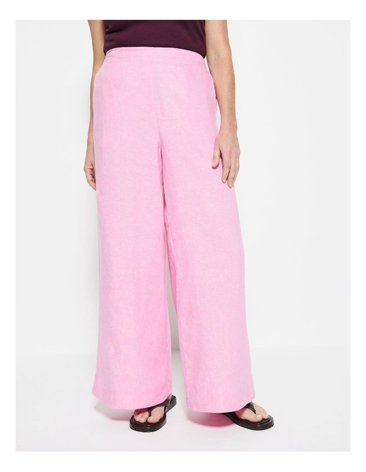 Linen Pant in Candy Pink image 6