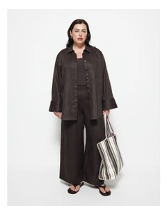 Linen Pant in Bitter Chocolate