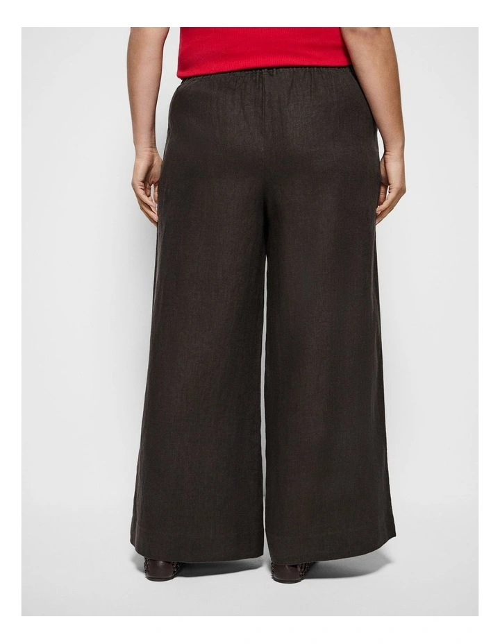 Linen Pant in Bitter Chocolate image 2