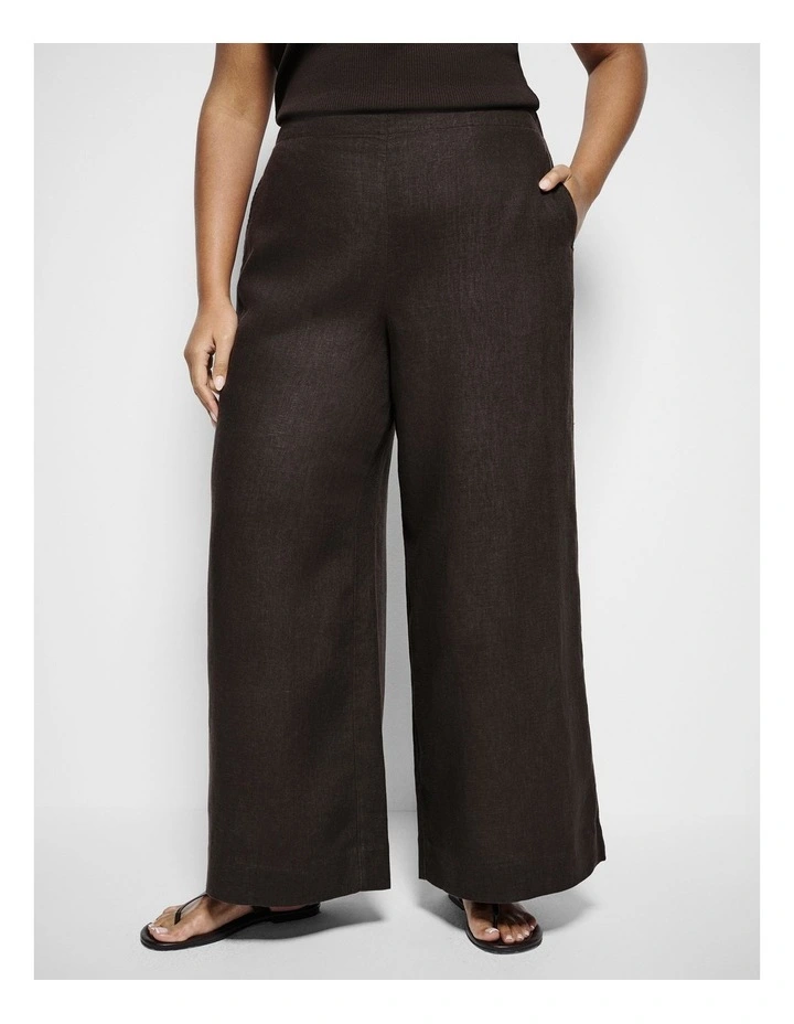 Linen Pant in Bitter Chocolate image 2