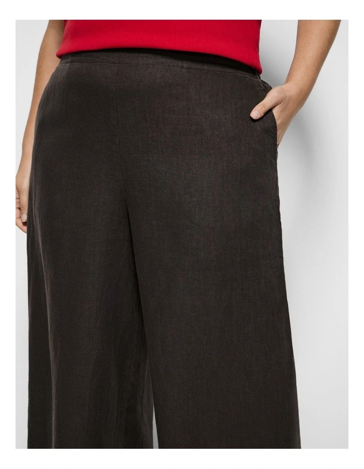 Linen Pant in Bitter Chocolate image 3