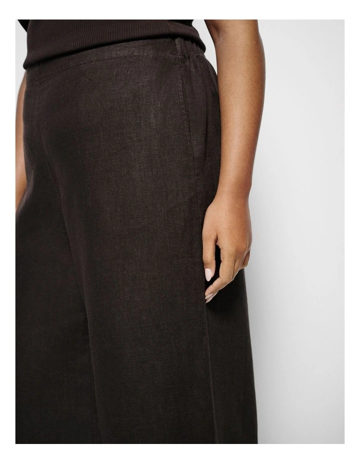 Linen Pant in Bitter Chocolate image 3