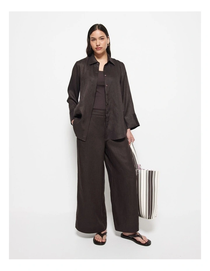 Linen Pant in Bitter Chocolate image 5