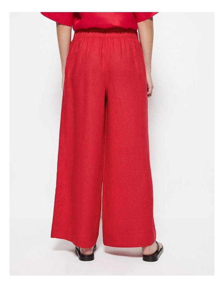 Linen Pant in Cherry image 7