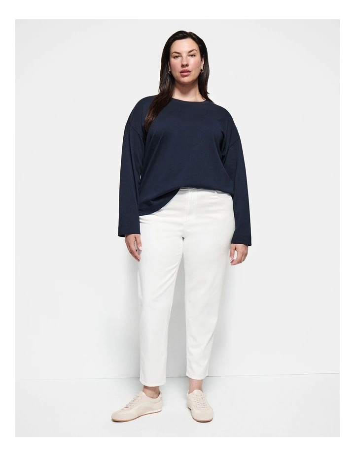 The Soft Stretch Casual Pant in White image 1