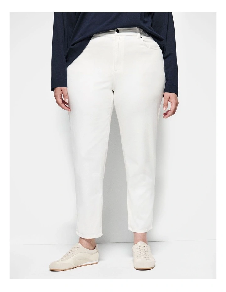 The Soft Stretch Casual Pant in White image 2