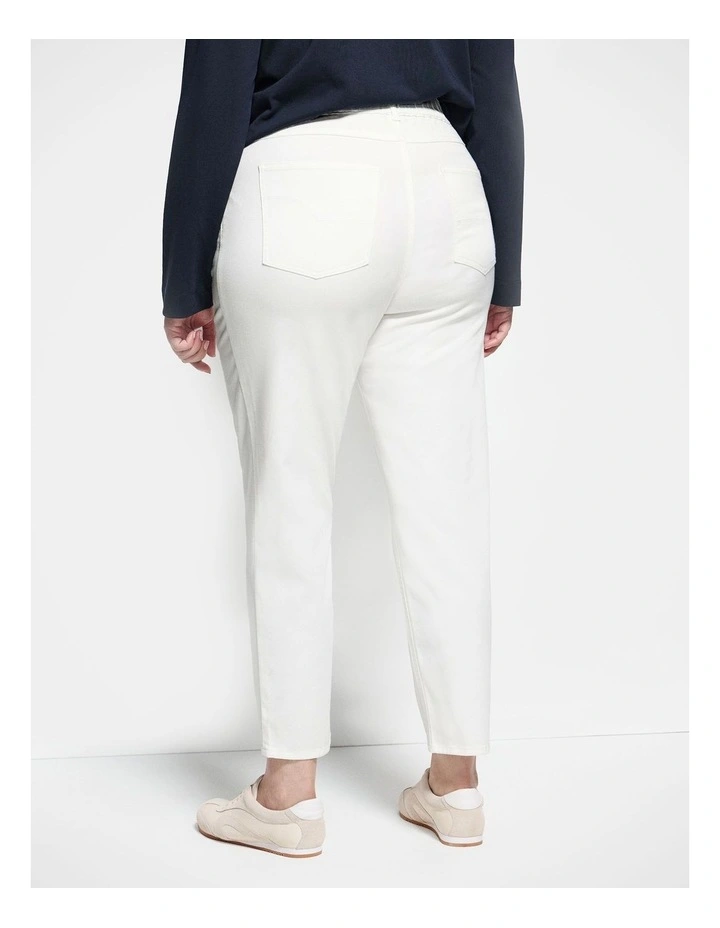 The Soft Stretch Casual Pant in White image 4