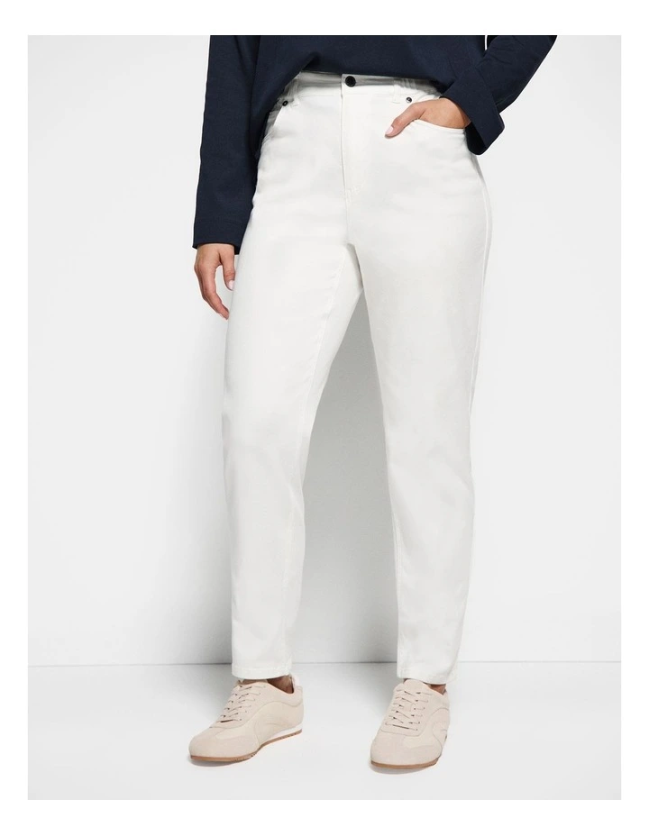The Soft Stretch Casual Pant in White image 6