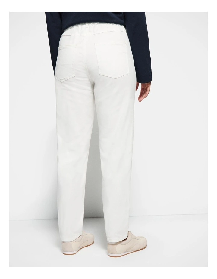 The Soft Stretch Casual Pant in White image 7