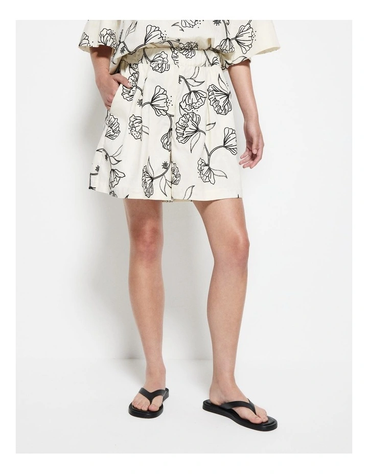Aurora Short in Almond Floral image 6