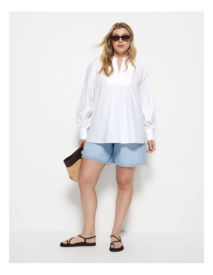 Brienna Shirt in White image 4