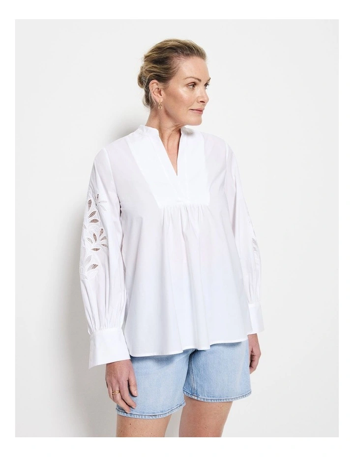 Brienna Shirt in White image 5