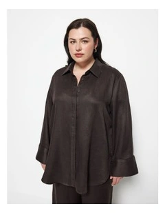 Linen Shirt in Bitter Chocolate