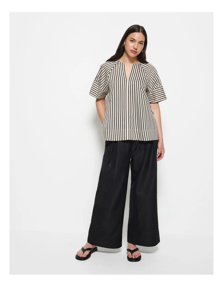 Pauline Stripe Shirt in Black image 4