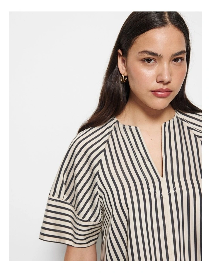 Pauline Stripe Shirt in Black image 6