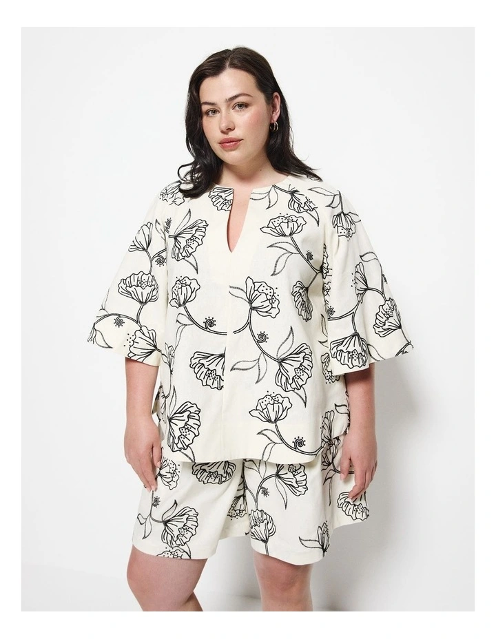 Aurora Shirt in Almond Floral image 1