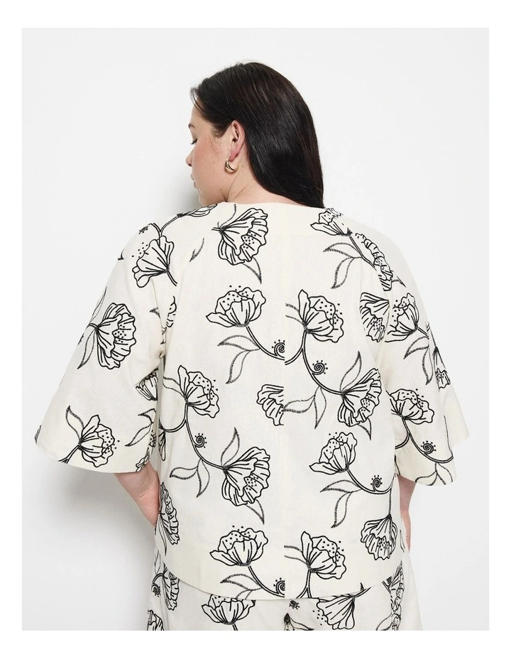 Aurora Shirt in Almond Floral image 2