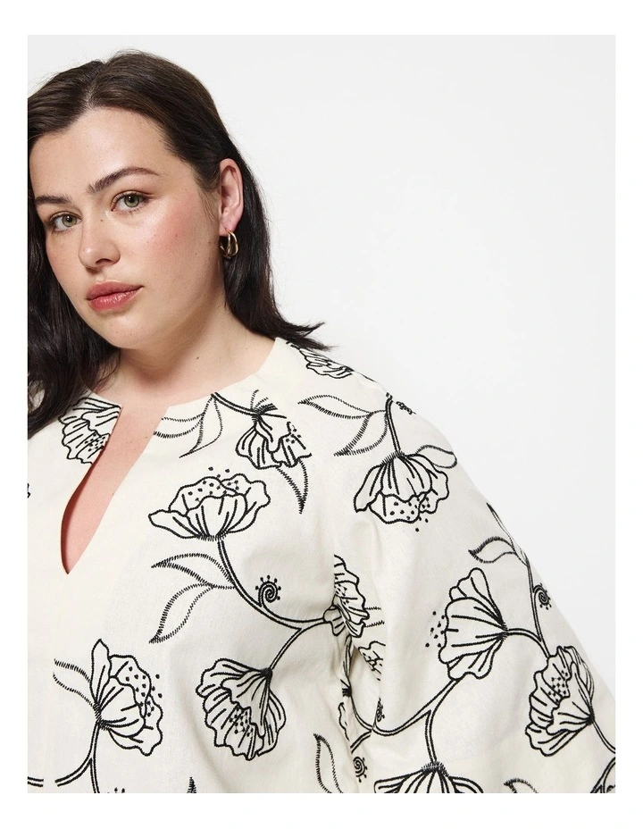 Aurora Shirt in Almond Floral image 3