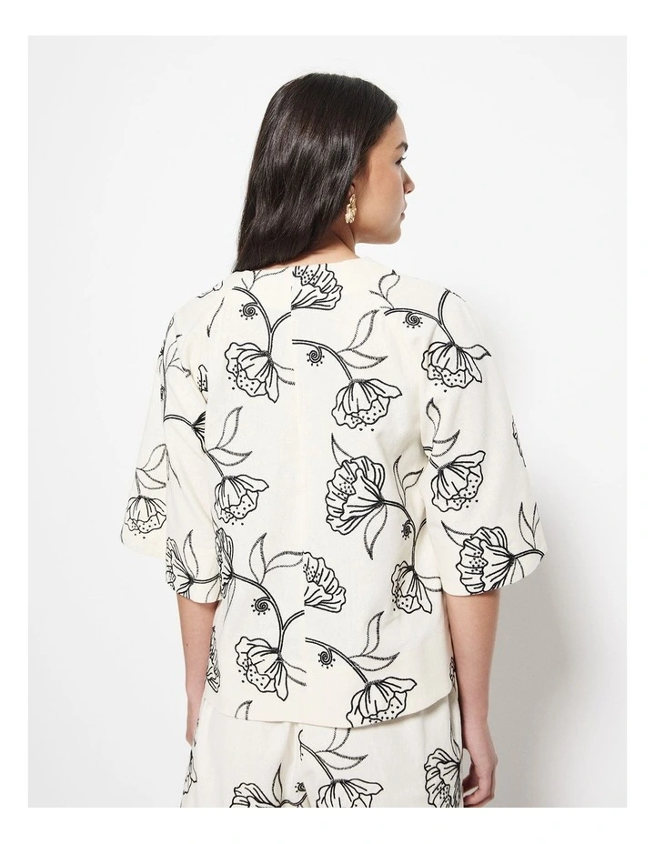 Aurora Shirt in Almond Floral image 6