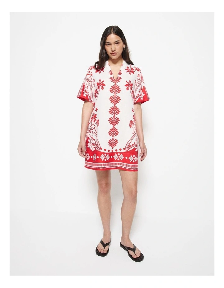 Nadia Top in Red Palm Print image 7