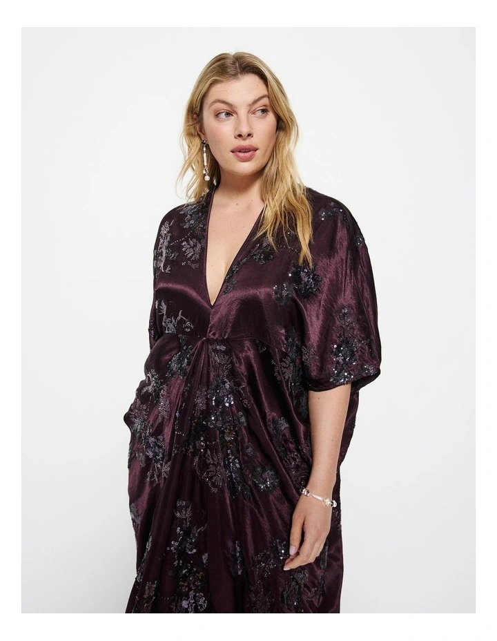 Cleo Dress in Plum image 3