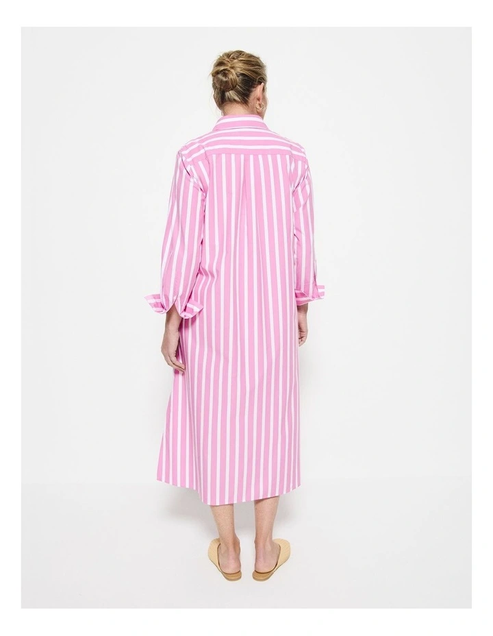 Good Earth Cotton Demi Shirt Dress in Candy Pink image 7