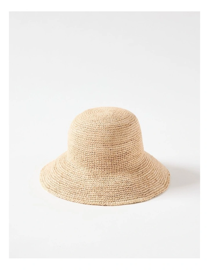 Etta Raffia Bucket Hat in Natural image 1